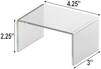 Clear Ad Plastics Acrylic Display Risers 2-Pack