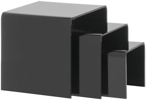 Black Acrylic Display Riser Set of 3