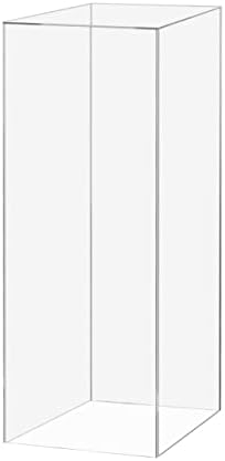 Acrylic Display Riser Box 12x12x40 No Lid Clear