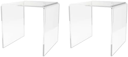 2 Pack Clear Acrylic Riser Display Stand for Countertops