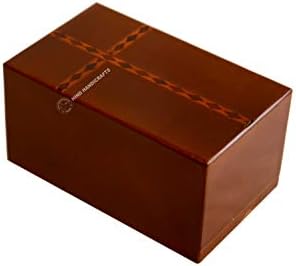 Wooden Cremation Urn for Adult Ashes - Handcrafted Hardwood with Cross