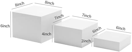 Glossy White Acrylic Buffet Risers Set