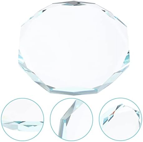 ARTIBETTER Round Crystal Glass Display Riser Base