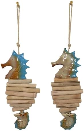 Ebros Gift Nautical Seahorse Wall Mobiles Set of 2
