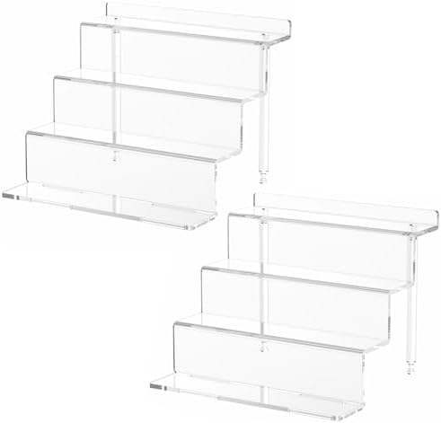NIUBEE Acrylic Riser Display Shelf 4 Tier 9 Inch