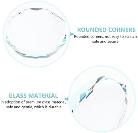 ARTIBETTER Round Crystal Glass Display Riser Base