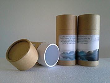 Three Natural Biodegradable Cremation Scattering Tubes with Telescopic Lids and Instructions Mountains Style