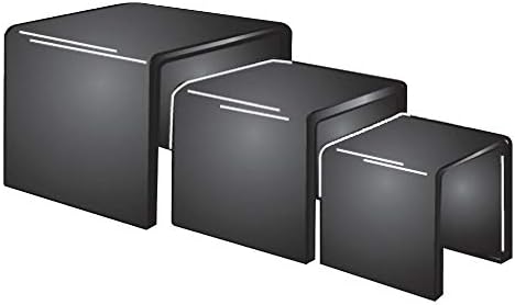 Black Acrylic Display Riser Set of 3