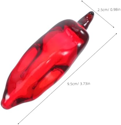 Cabilock Realistic Chili Pepper Crystal Figurine Decor