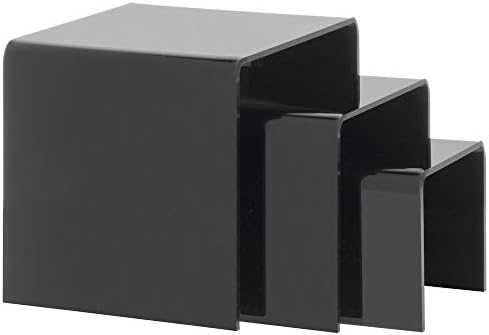 Black Acrylic Display Riser Set of 3