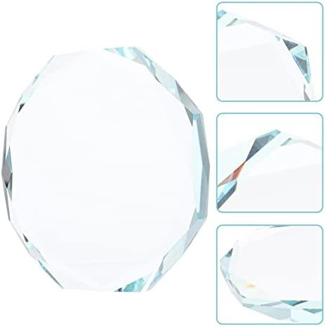 ARTIBETTER Round Crystal Glass Display Riser Base