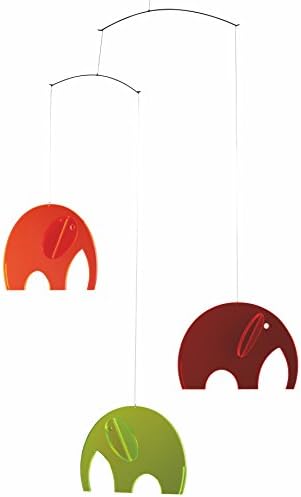 Elephant Plexi Hanging Mobile - 24 Inches Handmade