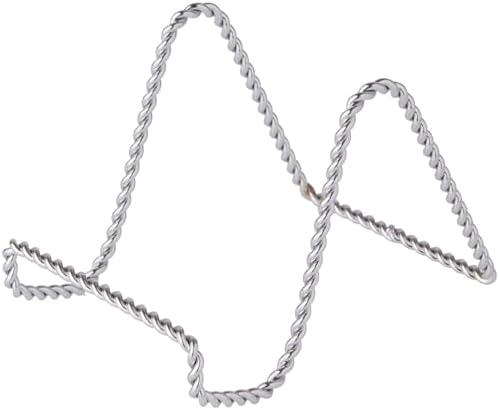 Bards Twisted Silver Wire Easel Stand 3x3x45 Inch