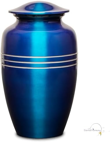 Eternal Harmony Large Urn for Ashes 7x11 Blue