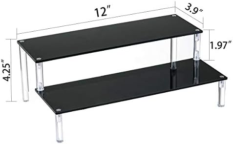 BYCY 2 Pack 2-Tier Acrylic Display Stand for Small Items