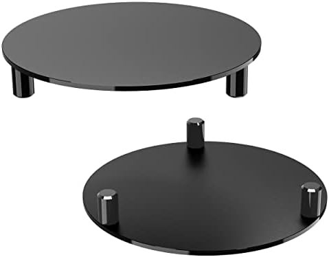 Modern Acrylic Display Riser 10 Inch 2-Pack Black