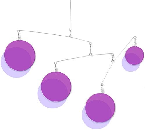 Modern Clear Purple Kinetic Art Mobile