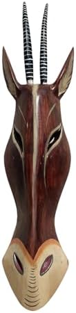 OMA African Antelope Wall Sculpture Wooden Decor