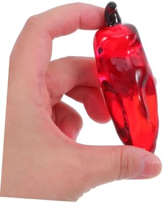 Cabilock Realistic Chili Pepper Crystal Figurine Decor
