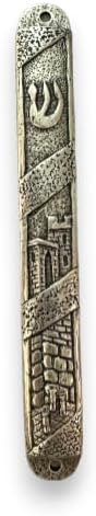 SHEMA Handmade Mezuzah Door Ornament 5 Inch Zinc