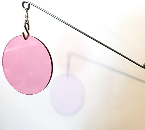 Charming Clear Pink Kinetic Mobile - Mid Century Modern Decor