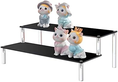 BYCY 2 Pack 2-Tier Acrylic Display Stand for Small Items