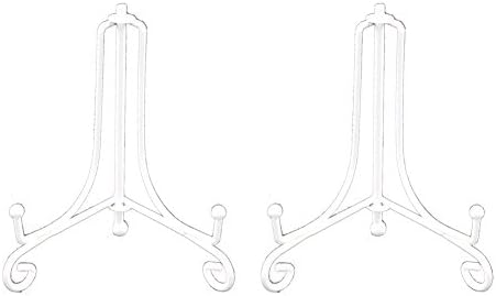 Artliving 4 Inch White Metal Easel Stand 2 Pack