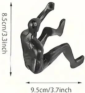 Unique Nordic Style Resin Wall Sculpture with Climbing Man Design