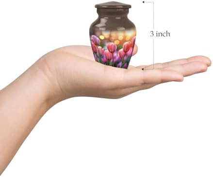 Crimson Solace Tulip Mini Ash Urn - 3 Inch Pack Of 1