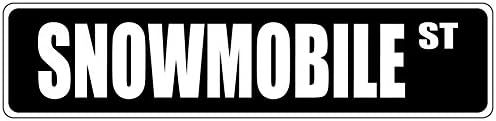 Aluminum Snowmobile Black Address Sign 18x4