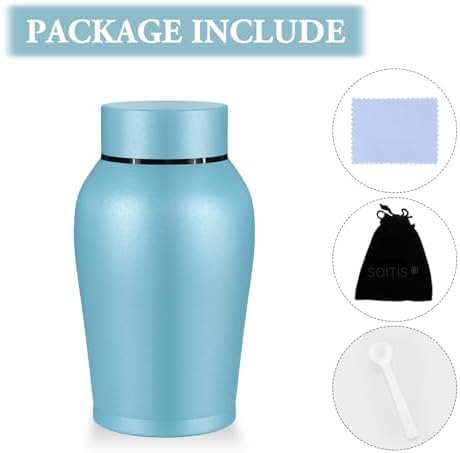 Personalized Matte Blue Urn for Human Ashes