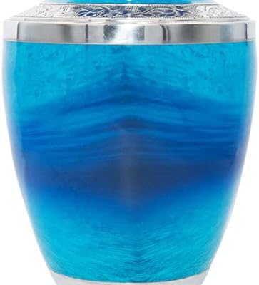 Ocean Lovers Cremation Urn with Keepsake and Personalization
