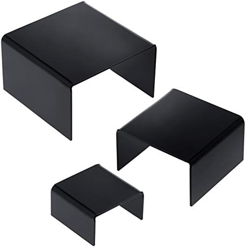 Chuangdi 2 Sets Acrylic Display Risers Black