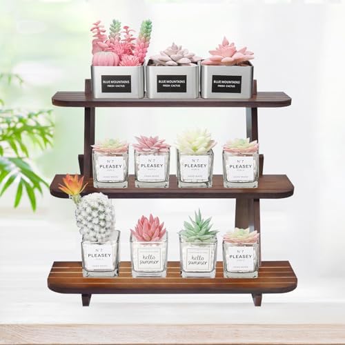 Wooden Display Riser 3-Tier Earring Ring Holder Stand