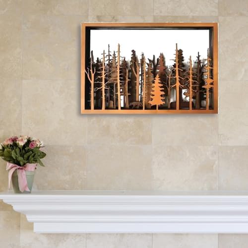 Meokro 7-Layer Fox Wall Art Decor Wooden Farmhouse Sculpture