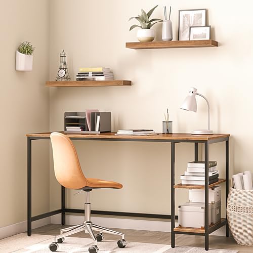 HOOBRO Floating Shelves for Wall Set of 2 236 Inch Rustic Brown