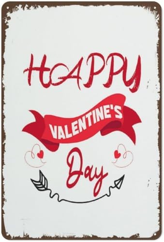 Happy Valentine Day Rustic Wall Decor Sign 8x12 Inch