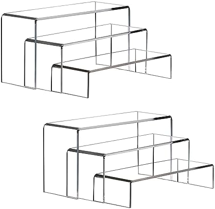 OLACHIKKO Acrylic Riser Display Stands 2 Set