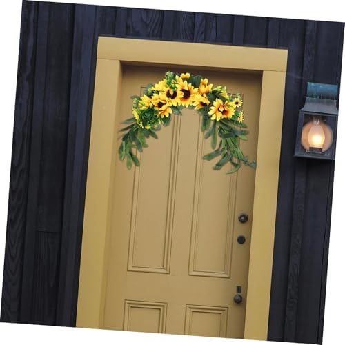 Sunflower Swag Door Knocker Artificial Flower Wall Hanging Decor