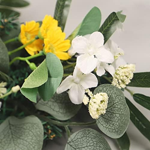 Belupai 275in Artificial Peony Daisy Swag with Lights