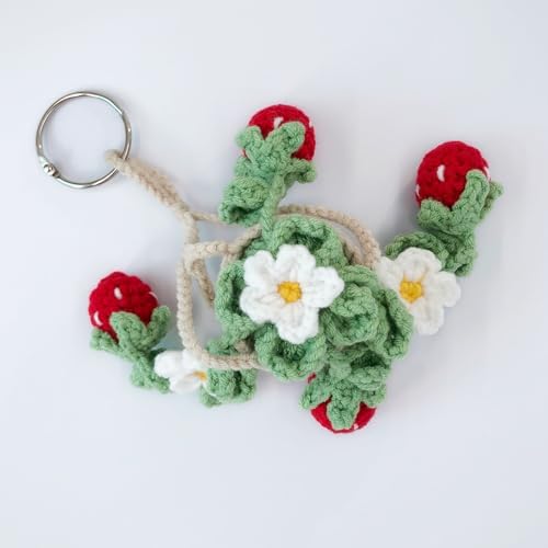 Handcrafted Crochet Daisy Plant for Car Mirror