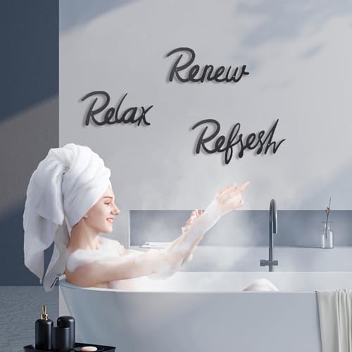 OyeFly 3 Piece Bathroom Decor Metal Signs