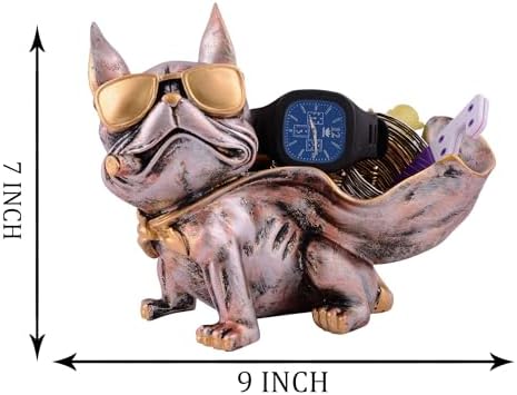 Cool Dog Sculpture with Plate for Home Decor 10