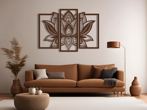 Vailla 3D Lotus Flower Wood Wall Art Decor