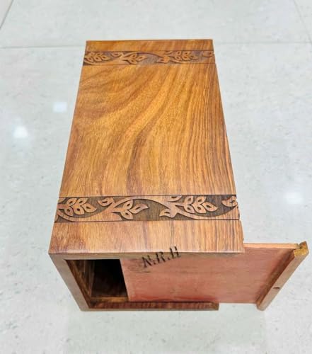 Carved Cross Jesus Book Rosewood Cremation Urn 11x6x6