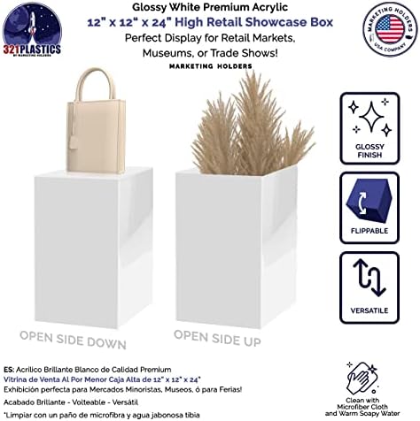 Elevated Acrylic Display Box 12x12x24 Inch Pedestal