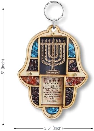My Daily Styles Jewish Hamsa Menorah Wall Decor