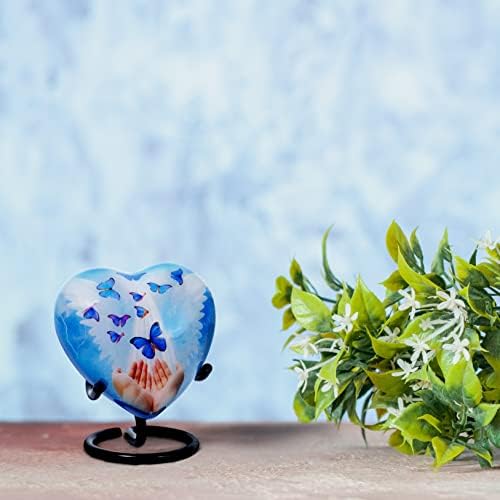Heart Shaped Butterfly Urn for Human Ashes - Elegant and Durable