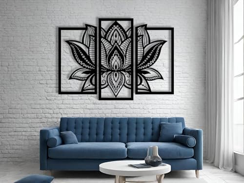 Vailla 3D Lotus Flower Wood Wall Art Decor
