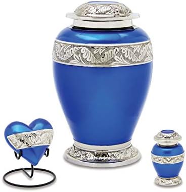 Berkshire Silver Blue Decorative Urns Set